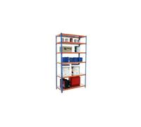 Étagère métallique 6 niveaux - SIMON RACK - KIT SIMONCLICK MEGAPLUS - Bleu - Orange - Galvanisé