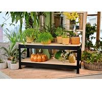 Etagère Métallique Charges lourdes 2 tablettes en bois 90 kg par niveau 43 x 100 x 35 cm Acier Proxy