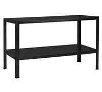 Etagère Métallique Emboîtable 2 tablettes 65 kg de Charge par Niveau Schulte 43x120x40 cm Noir Rangement, Stockage et Etagère pour Cave, Garage et Atelier