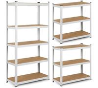 Étagère métallique - Humberg 4847 - 180x90x40 cm - 5 étagères - Blanc