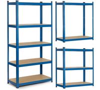 Humberg – Étagère métallique 4845 – 180 x 90 x 30 cm – 5 tablettes MDF – Bleu