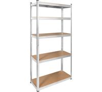 Étagère métallique Rebel RB-1251 180 x 90 x 40 cm Argent