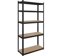 Rebel Étagère d'entrepôt en métal 180x90x40 Noir RB-1251B