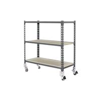 Etagère métallique sans vis KIT MADERCLICK MOBILE MINI 3/300 900 gris/bois
