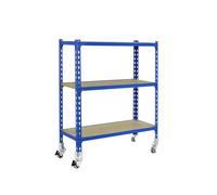 Etagère métallique sans vis KIT MADERCLICK MOBILE MINI 3/400 900 bleu/bois
