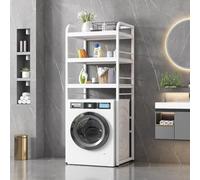 Étagère métallique Stadig Stroage à 3 niveaux au-dessus du Washig pour machine/toilettes, grande salle de bain, lave-linge, sèche-linge, étagère de salle de bain, étagère de chambre, blanc, taille