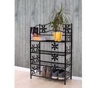 Étagère / Meuble De Rangement / Range-Chaussures / Bibliothèque Genève, Métal 4 Tablettes, H=90cm Multicolore