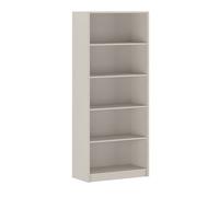 Etagère, meuble étagère avec 5 cases coloris beige - Longueur 51,9 x profondeur 24,6 x hauteur 178,3 cm