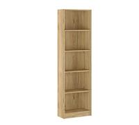 PEGANE Etagère, Meuble étagère avec 5 Cases Coloris chêne Mauvella - Longueur 51,9 x Profondeur 24,6 x Hauteur 178,3 cm