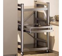 Etagere Micro Onde Chariot de Rangement À 3/4/5 Niveaux avec Plateau Desserte Rangement Multifonctionnel pour Meubles de Cuisine(30 * 41 * 85cm)