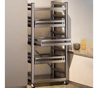 Etagere Micro Onde Chariot de Rangement À 3/4/5 Niveaux avec Plateau Desserte Rangement Multifonctionnel pour Meubles de Cuisine(25 * 41 * 155cm)