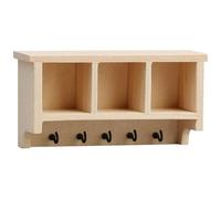 Étagère Miniature en Bois pour 1/12 Petites pièces de Maison, organisateurs Suspendus faciles à Monter, Accessoire de Cuisine et de Chambre à Coucher, étagères Miniatures pour Maisons de poupées