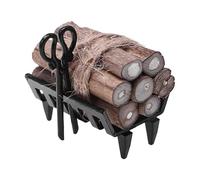 Étagère miniature pour bois de chauffage, étagère de rangement en bois, décoration de scène de cheminée, accessoires de cuisine, design compact, idéal pour maisons de poupées et scènes de maquettes