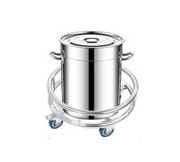 Étagère mobile à roulettes en acier inoxydable robuste pour cantines et restaurants, solution de rangement de cuisine durable et polyvalente