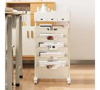 Étagère mobile avec roulettes, organiseur de rangement amovible de grande capacité pour la maison, l'école et une utilisation polyvalente