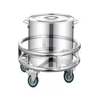 Étagère mobile en acier inoxydable avec roulettes - Solution de rangement polyvalente pour cuisine, jardin et restaurant