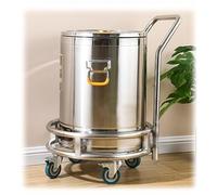 Étagère mobile en acier inoxydable avec roulettes - Solution de rangement polyvalente pour cuisine, jardin et restaurant