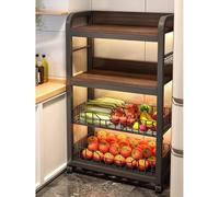 Étagère mobile universelle avec poulies, étagère de rangement multifonction pour cuisine, bibliothèque, salle de bain