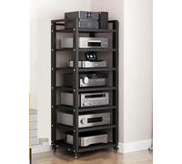 Étagère moderne pour équipement audio - Étagère de rangement DVD robuste pour système de divertissement à domicile