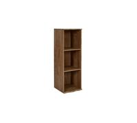 HOME DECO FACTORY - Rangement Modulable 3 Cases Forest - Étagère Bois Panneaux de Particules - Organisation Compacte Polyvalente Idéal Petits Espaces Bureau Salon - Marron