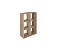 HOME DECO FACTORY - HD7941 - Rangement Modulable 6 Cases en Bois - Design Moderne et Élégant - Idéal pour Livres et Objets Décoratifs - Dimensions 69,6 x 99,6 x 32 cm - Couleur Marron