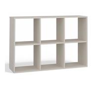 CDF Malax Bibliothèque 2 x 3 | Couleur : cachemire (beige) | Armoire, socle pour salon, bureau et bureau | Étagère pour livres et jouets | Moderne | Idéale pour chambre d'enfant, adolescent, chambre