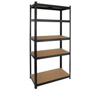 Étagère modulaire noire avec 5 étagères réglables - 180x90x40cm - 875Kg