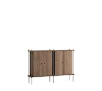 Étagère MOEBE en Chêne Fumé Double/gris Chaud