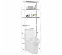 Étagère multifonction à 3 niveaux pour machine à laver en acier inoxydable Argenté 53 x 28 x 169 cm