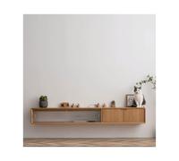 Étagère multimédia Unité de télévision Flottante, Murale, étagères avec Portes, Plate-Forme Rangement Centrale Console multimédia Divertissement en Bois Moderne pour téléviseurs(Oak,180x25x25cm)