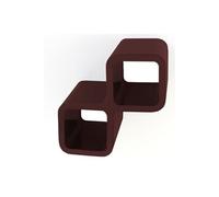 Etagere Mur Cubes Bouteilles De Vin Brun Fonce Marron