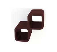Etagere Mur Cubes Bouteilles De Vin Brun Fonce Marron