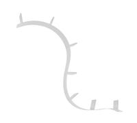 Kartell Bookworm, Bibliothèque Flexible, 7 Serre-livres (320cm), Aluminium