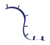 Kartell Bookworm, Bibliothèque Flexible, 7 Serre-livres (320cm), Bleu cobalt