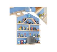 Etagère mural en forme de maison en panneau de fibres bleu