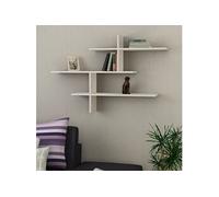 Etagère murale - EMOB - Woody Fashion - Blanc - 80 cm - 22 cm - 123 cm