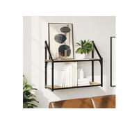 Étagère murale 2 niveaux chêne sonoma 60x21x51 cm Chêne Sonoma G