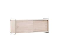 Étagère Murale 2 Portes "Paris" 122cm Naturel