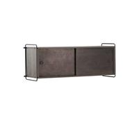 Etagère murale 2 portes 48 x 122 cm Paris Marron
