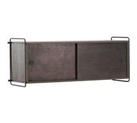 Etagère murale 2 portes 48 x 122 cm Paris Marron
