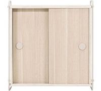 Etagère murale 2 portes 68 x 60 cm Paris Blanc