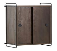 - Etagère murale 2 portes 68 x 60 cm Paris marron