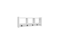 - Etagère murale 3 niches et patères Hestia en en bois - Blanc - Hestia