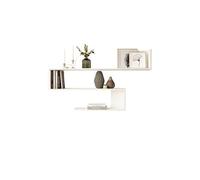 Toilinux - Etagère murale 3 tablettes Oscillia en bois - Blanc - Oscillia Blanc G