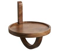 Étagère murale, 30 x 33 x 30 cm, en bois massif de mangue, ronde, moderne, design pour table de chevet murale, étagère à suspendre, étagère d'accentuation de salon
