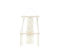 AltoBuy Etagère Murale 30cm bohème en macramé et Plateau en Bois