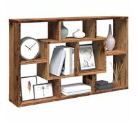 vidaXL Étagère murale Vieux bois 85×16×52,5 cm Bois d'ingénierie – Flottante pour CD