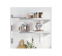 vidaXL Étagère murale 2 niveaux 75×40×60 cm argenté en acier inoxydable