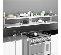 Étagère Murale à 2 Niveaux Acier Inoxydable 150x30 cm Suspendue Cuisine vidaXL