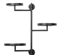 Étagère murale à 3 étages en métal pour seuils de fenêtre, pivotant à 180 degrés, présentoir moderne multifonctionnel pour intérieur, balcons, rebords de fenêtre, studio, étagère haute et grande
